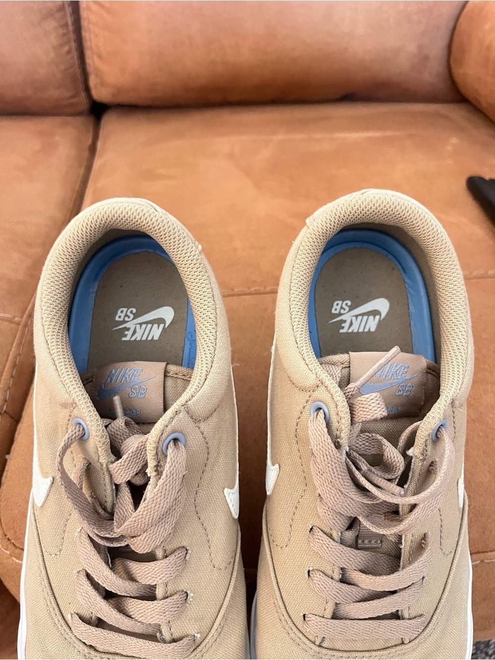 Nike Men’s SB Charge Canvas sneakers in a khaki brown colorwa - Picture 4 of 9